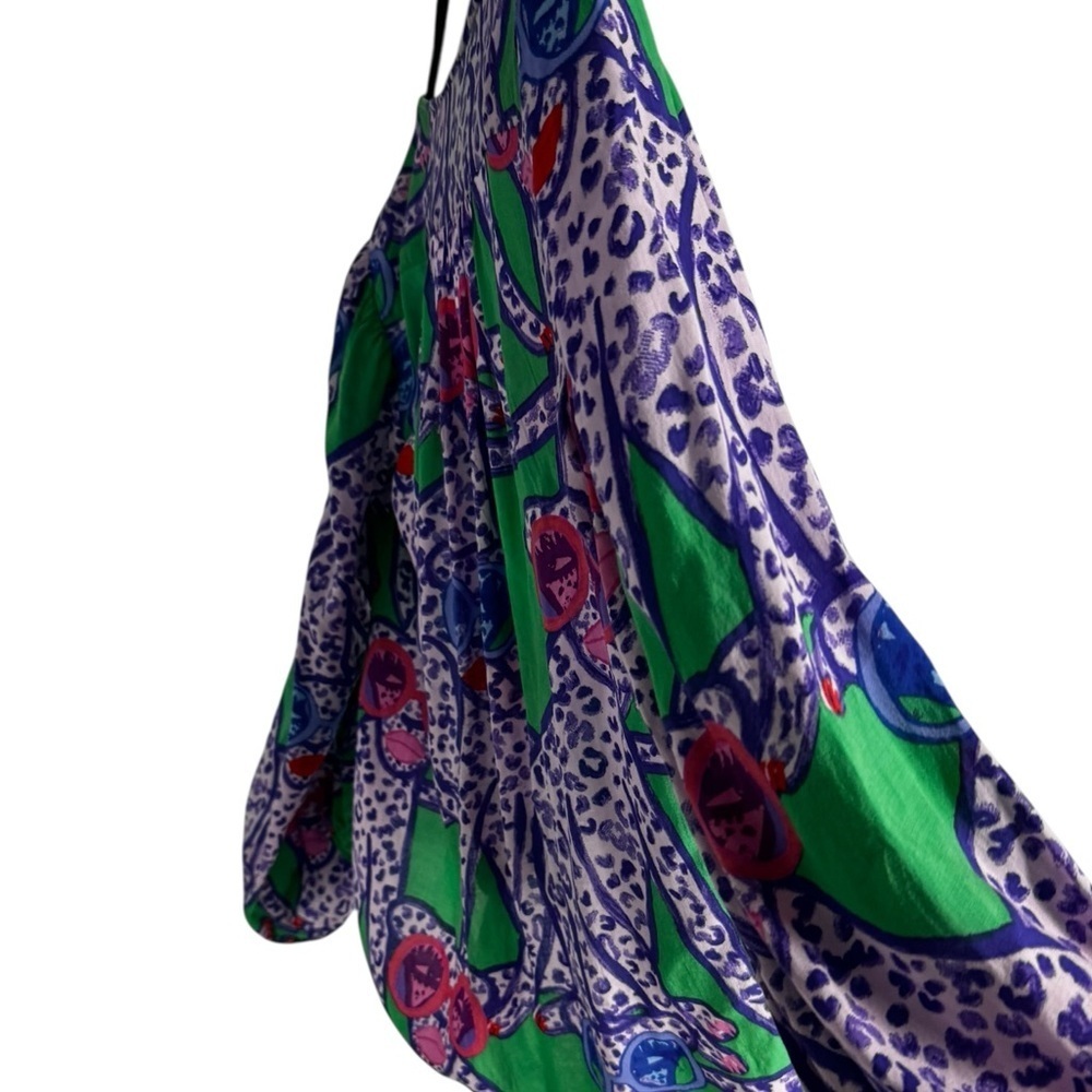 Anthropologie Kendra Dandy Dreamer tie front shirt bright maximalism small 4 - Picture 5 of 7